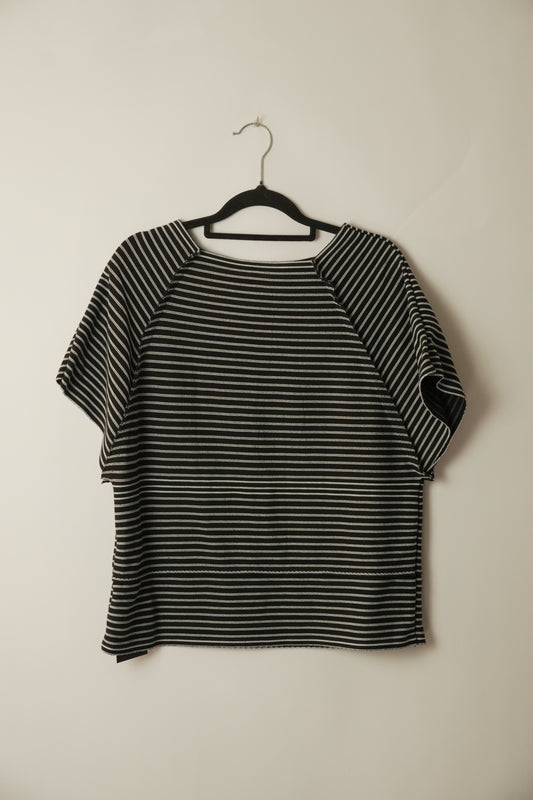 Issey Miyake APOC Striped Raglan Knit SS Top