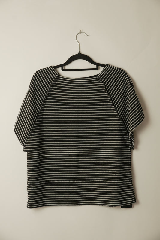 Issey Miyake APOC Striped Raglan Knit SS Top
