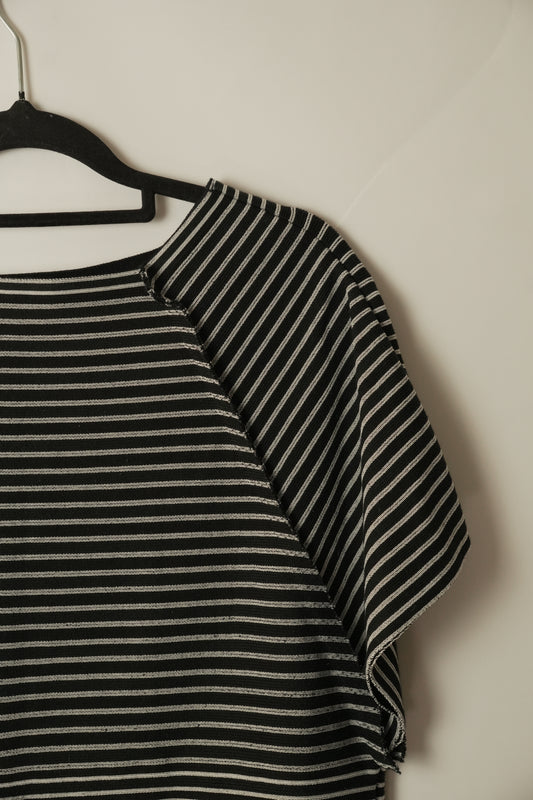 Issey Miyake APOC Striped Raglan Knit SS Top