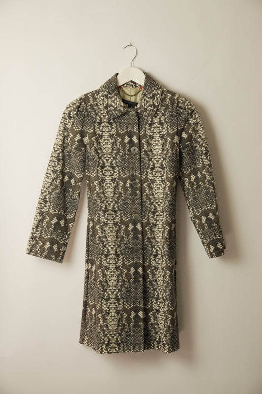Marc Jacobs Snakeskin Cotton Trench Coat