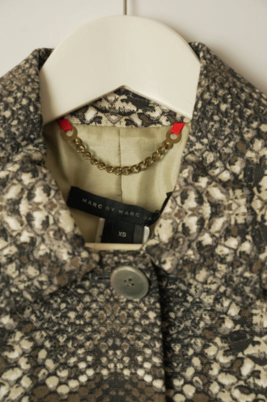 Marc Jacobs Snakeskin Cotton Trench Coat