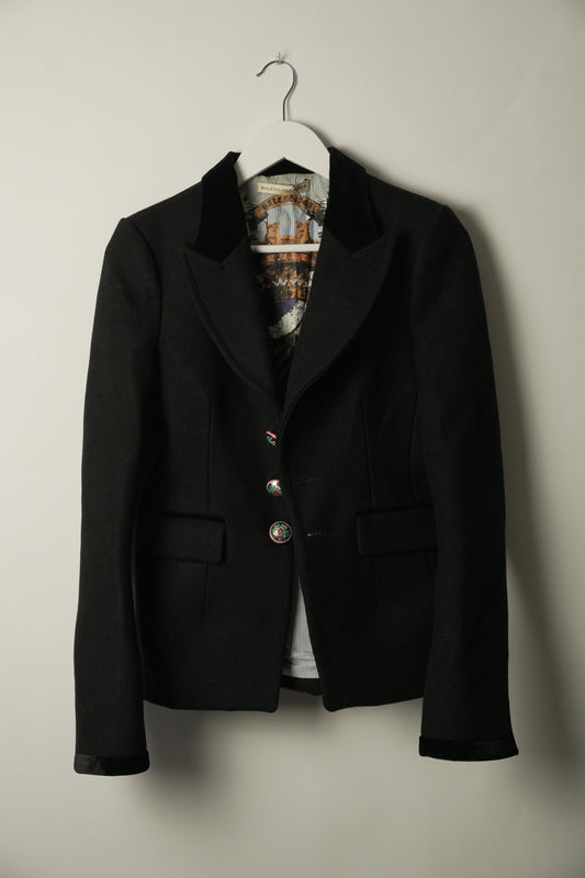 Balenciaga Tailored Blazer w Silver Buttons Sz40