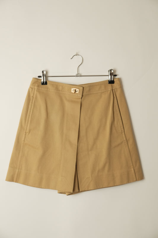 Givenchy Beige Front Tucked Shark Button Shorts