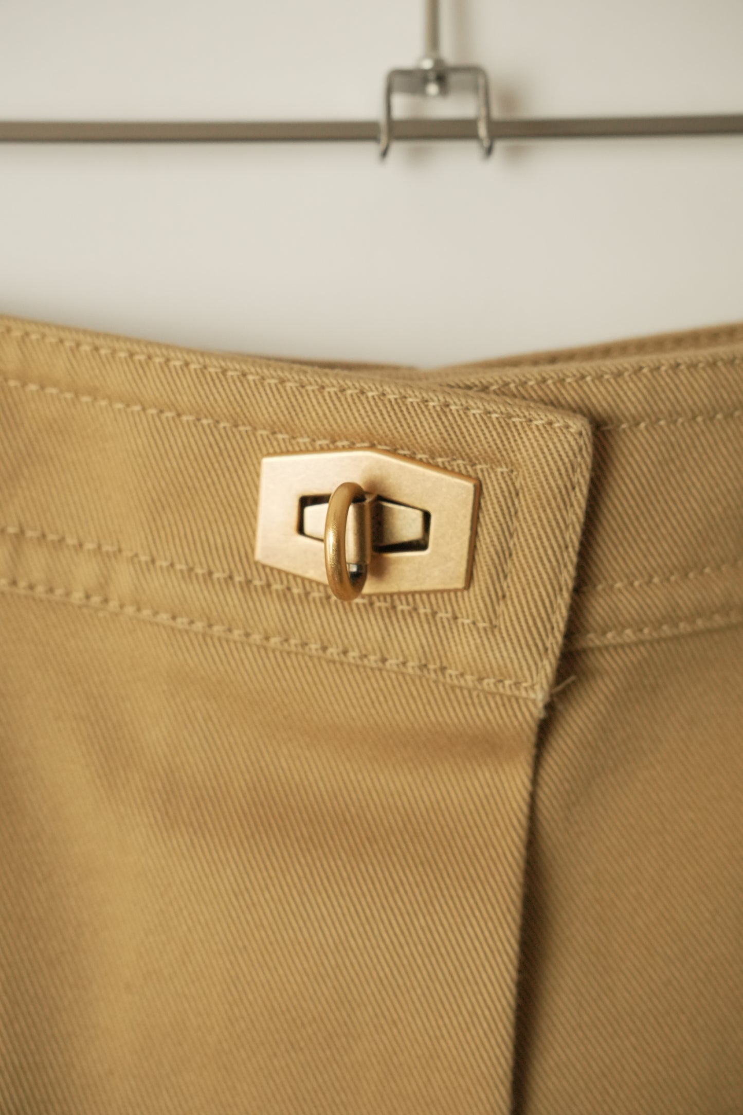 Givenchy Beige Front Tucked Shark Button Shorts