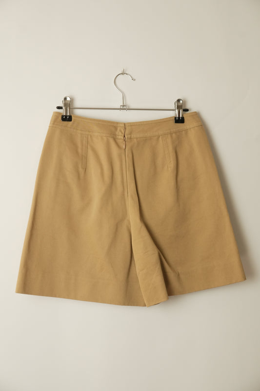 Givenchy Beige Front Tucked Shark Button Shorts