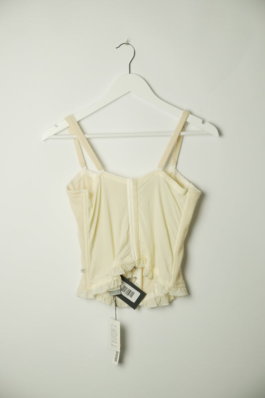 Made In Italy, Lux Wool Cashmere Tie Up Bustier