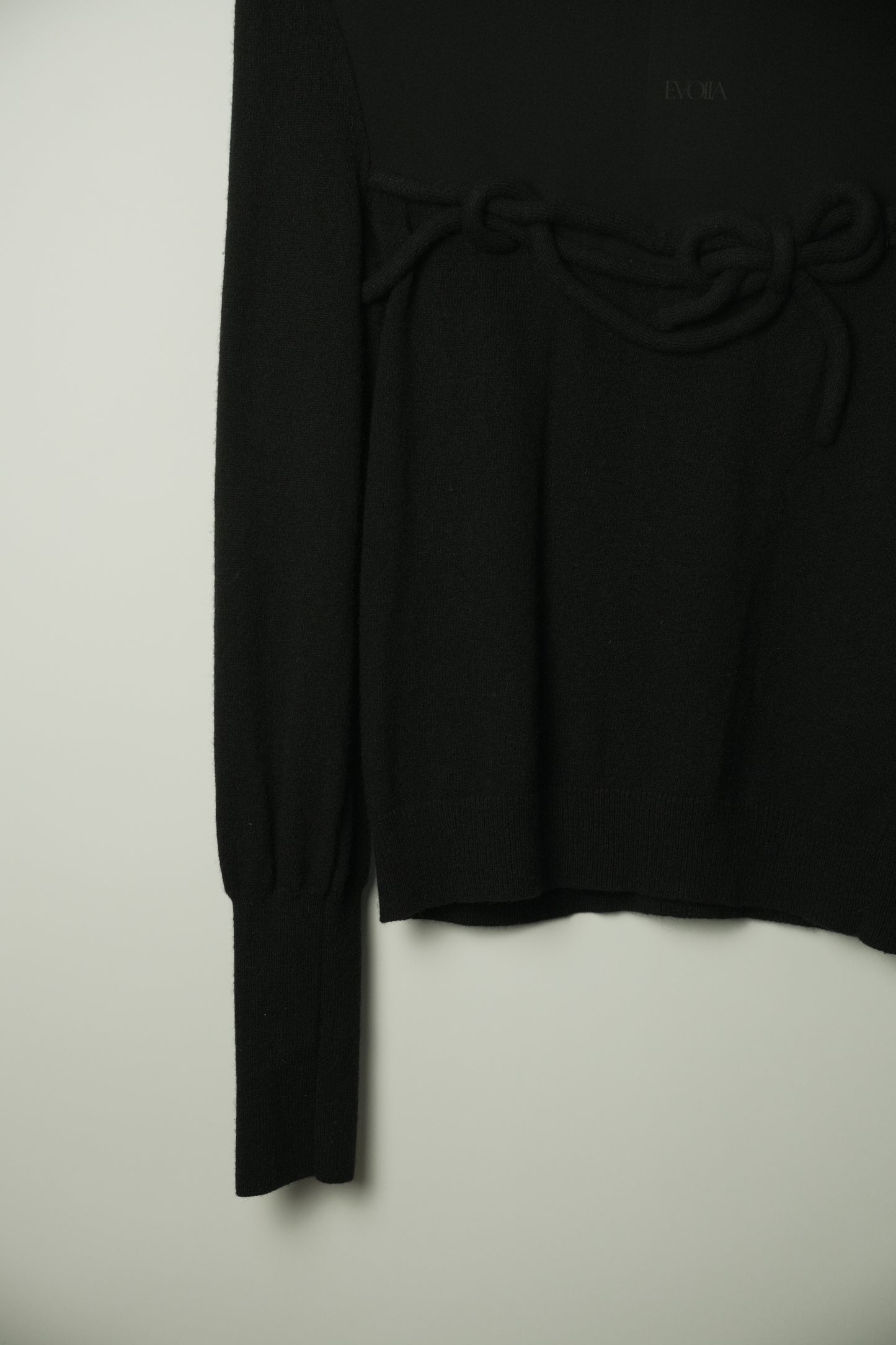 Red Valentino Sheer LS Turtleneck Bow Knit