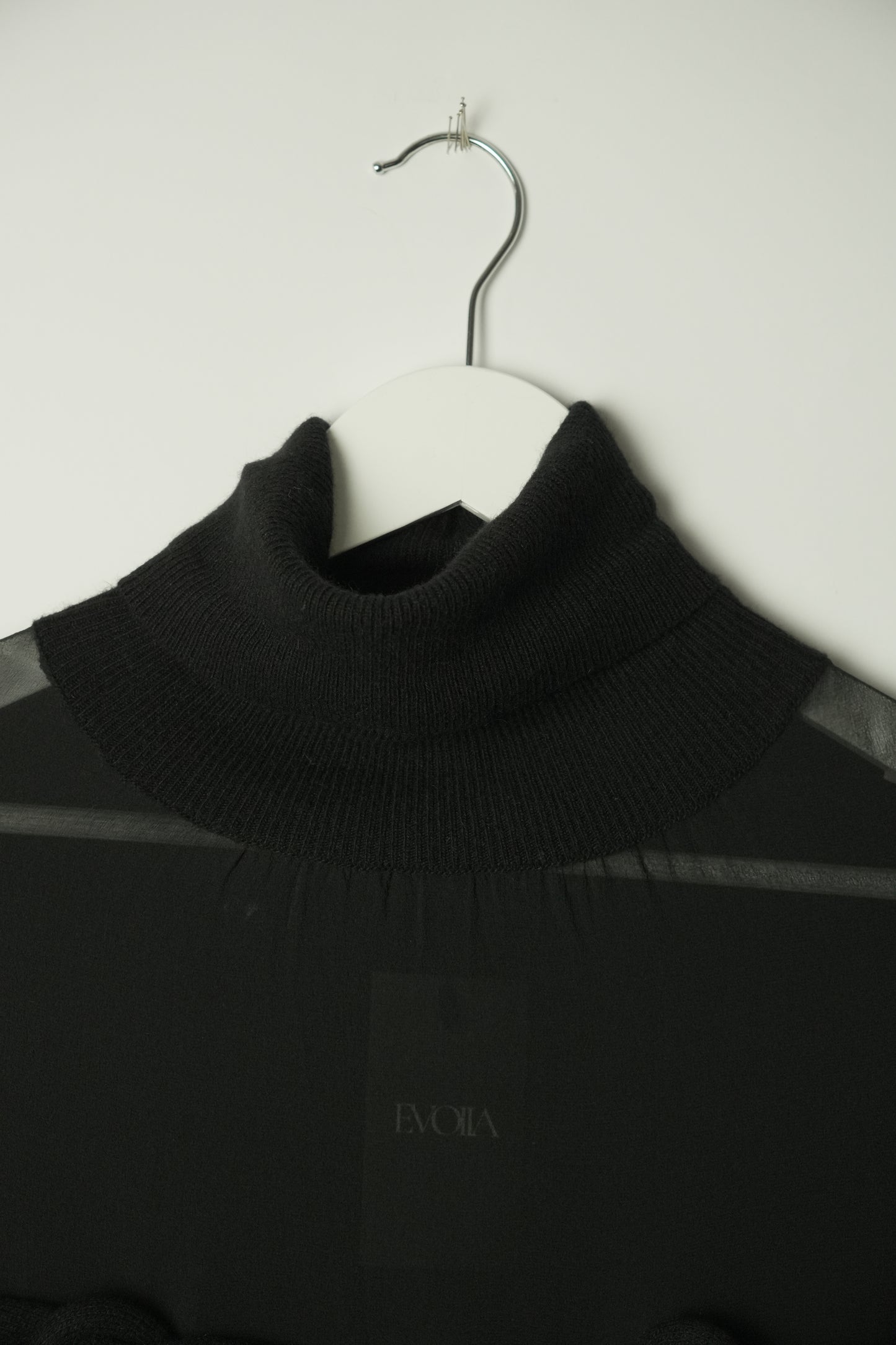 Red Valentino Sheer LS Turtleneck Bow Knit