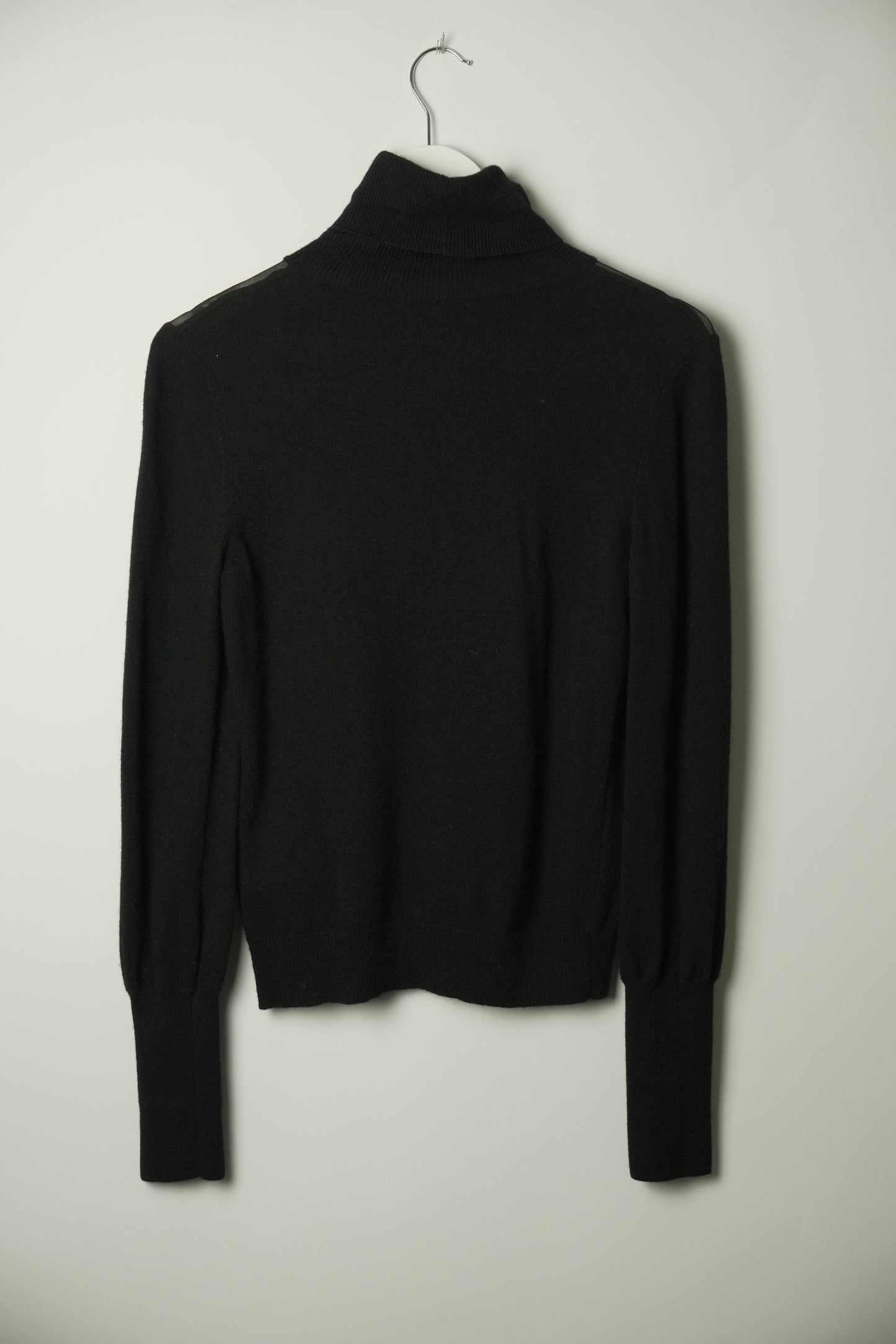Red Valentino Sheer LS Turtleneck Bow Knit