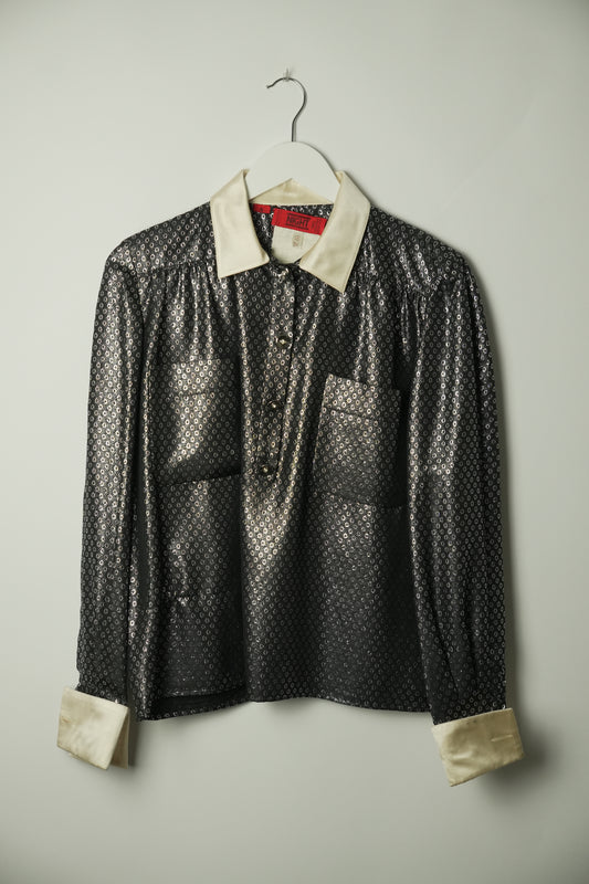 Valentino Night Metallic LS Blouse