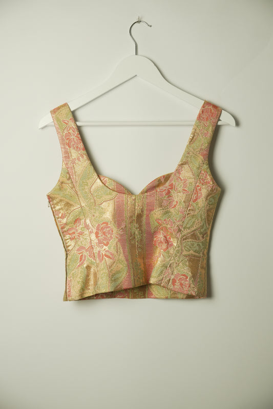Christian Dior Baroque Metallic Corset Top