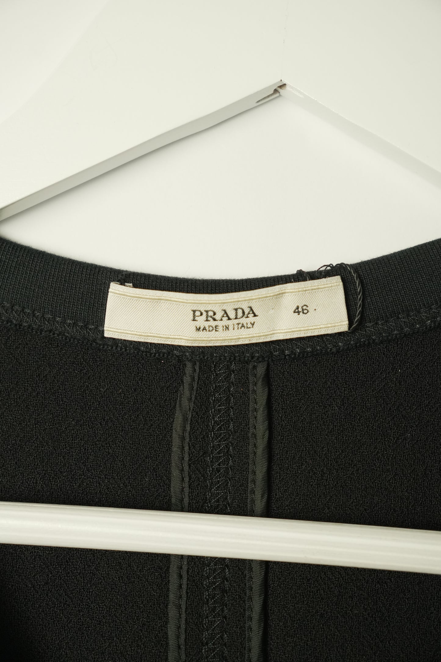 Prada Ribbed Hem Tank Top w Ribbon Waist