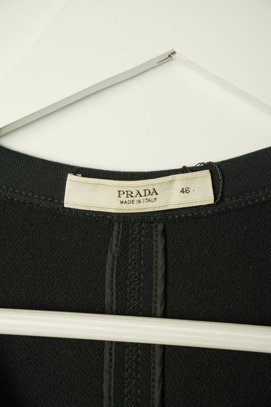 Prada Ribbed Hem Tank Top w Ribbon Waist