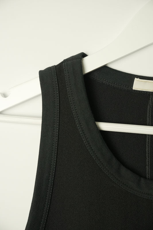 Prada Ribbed Hem Tank Top w Ribbon Waist