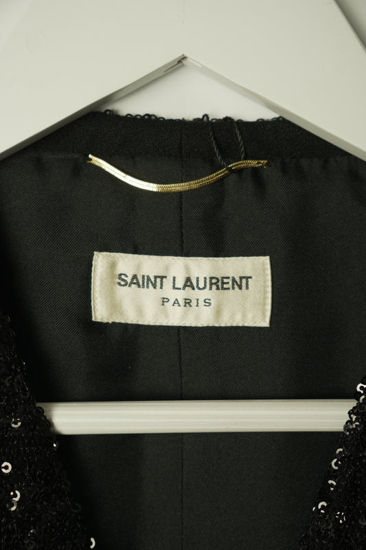 Yves Saint Laurent Sequin Black Vest XS