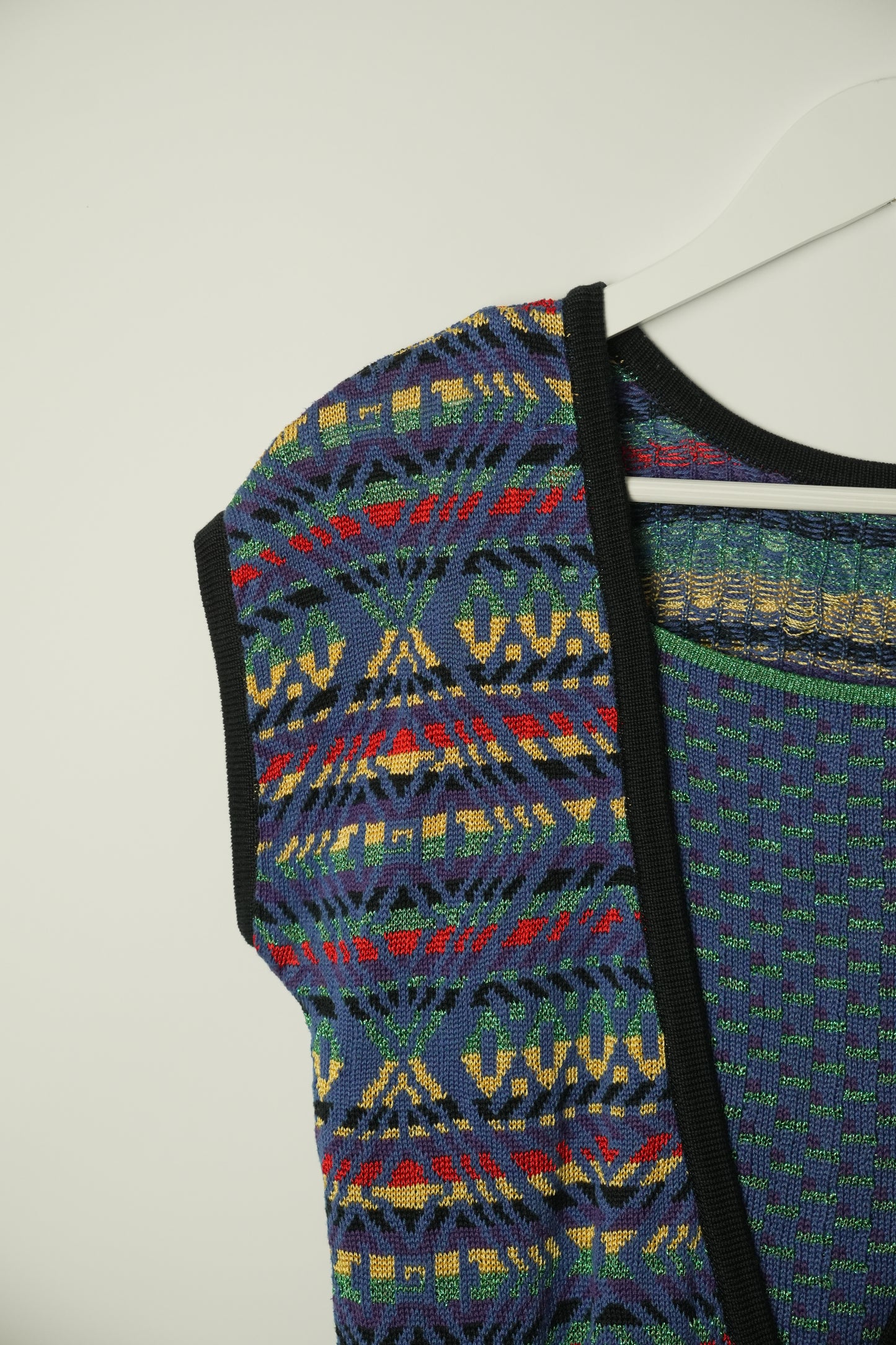 Yves Saint Laurent Tribal Stripe Print SS Knit Top