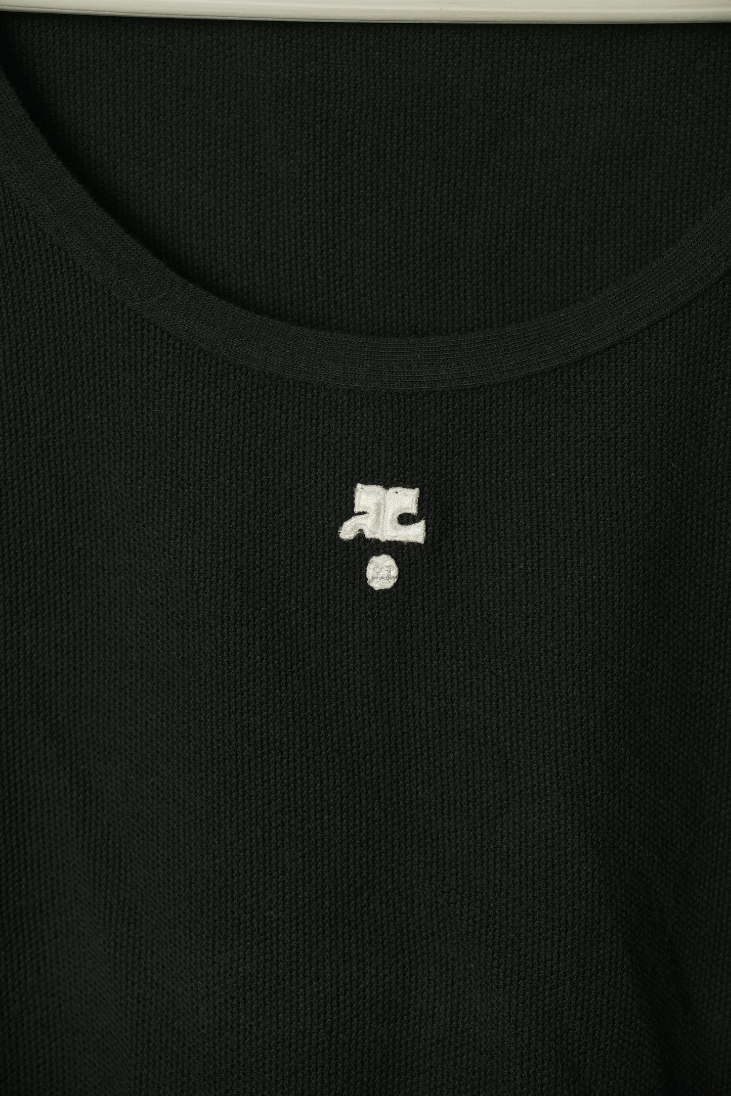 Courreges Logo Lace Down Tank Top