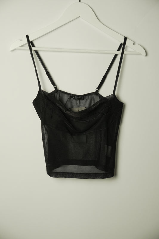 Kookai Black Sheer Cami BNWT