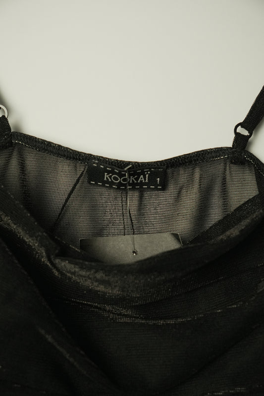 Kookai Black Sheer Cami BNWT