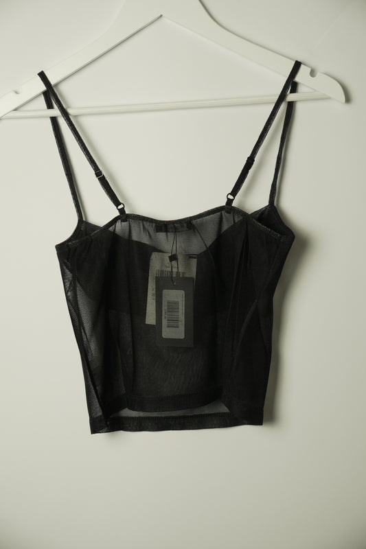 Kookai Black Sheer Cami BNWT