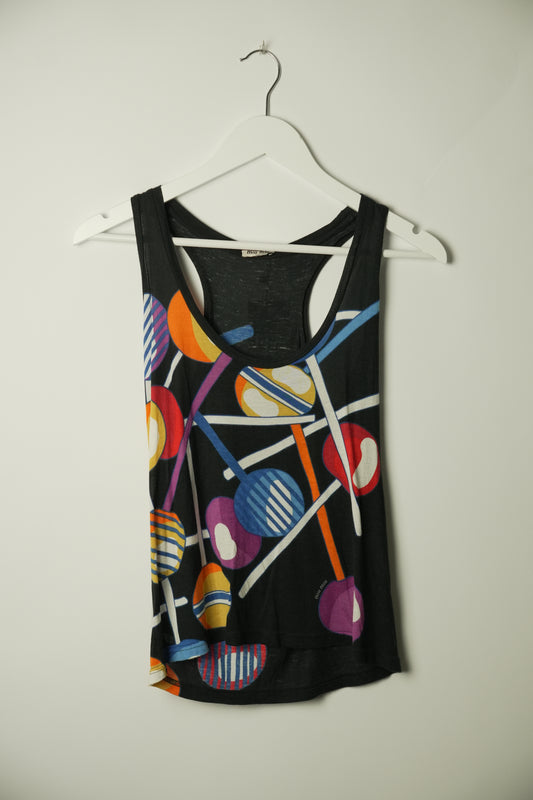 Miu Miu Lollipop Multicolour Sless Tank Top