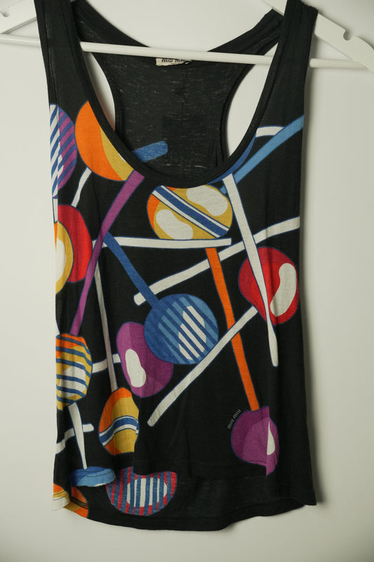 Miu Miu Lollipop Multicolour Sless Tank Top