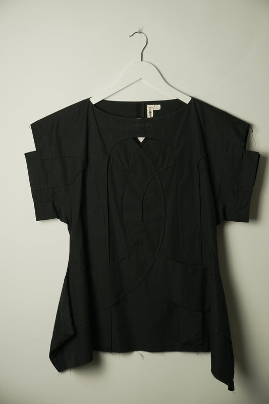 Comme Des Garcons SS Overlay Patch Blouse AD2013