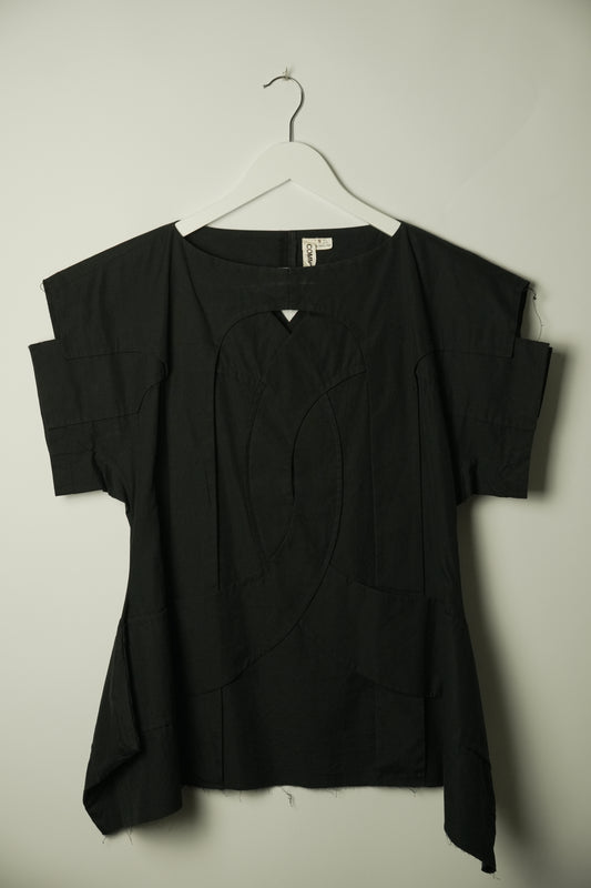 Comme Des Garcons SS Overlay Patch Blouse AD2013