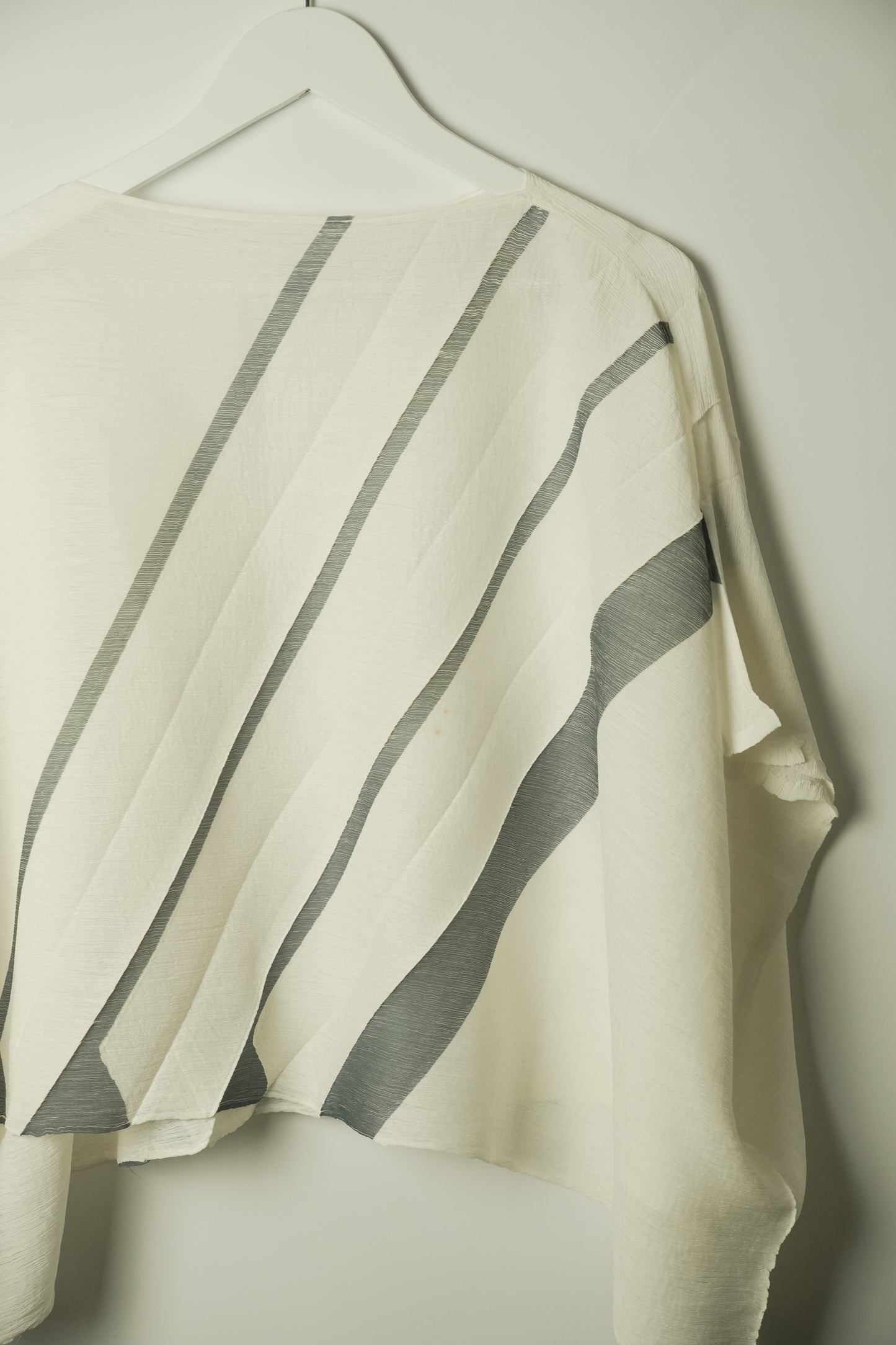 me Issey Miyake diagonal Stripe SS Boxy Top