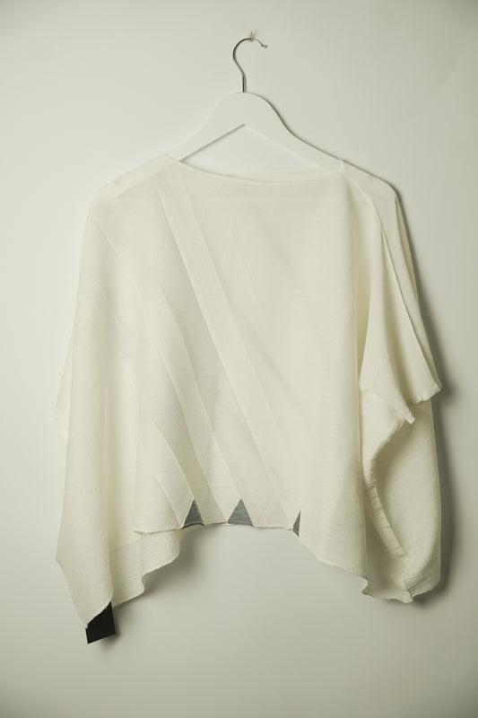 me Issey Miyake diagonal Stripe SS Boxy Top