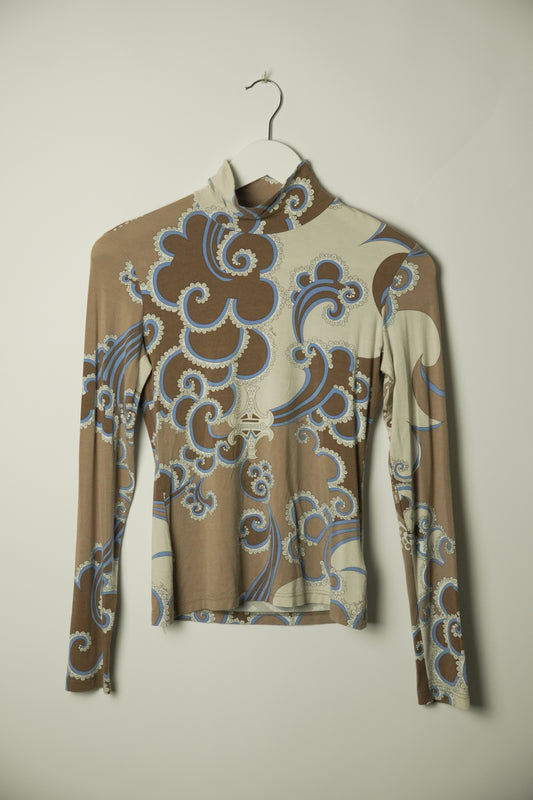 Emilio Pucci Cloud Multi Pattern Turtleneck