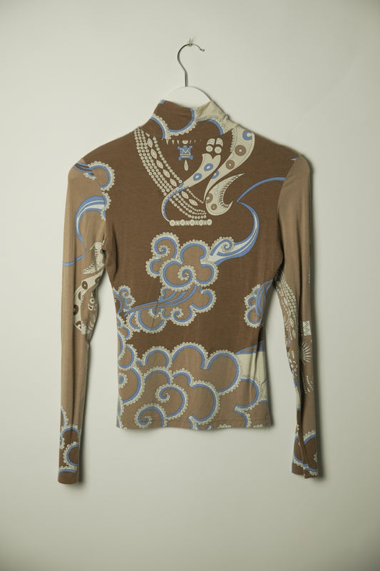 Emilio Pucci Cloud Multi Pattern Turtleneck