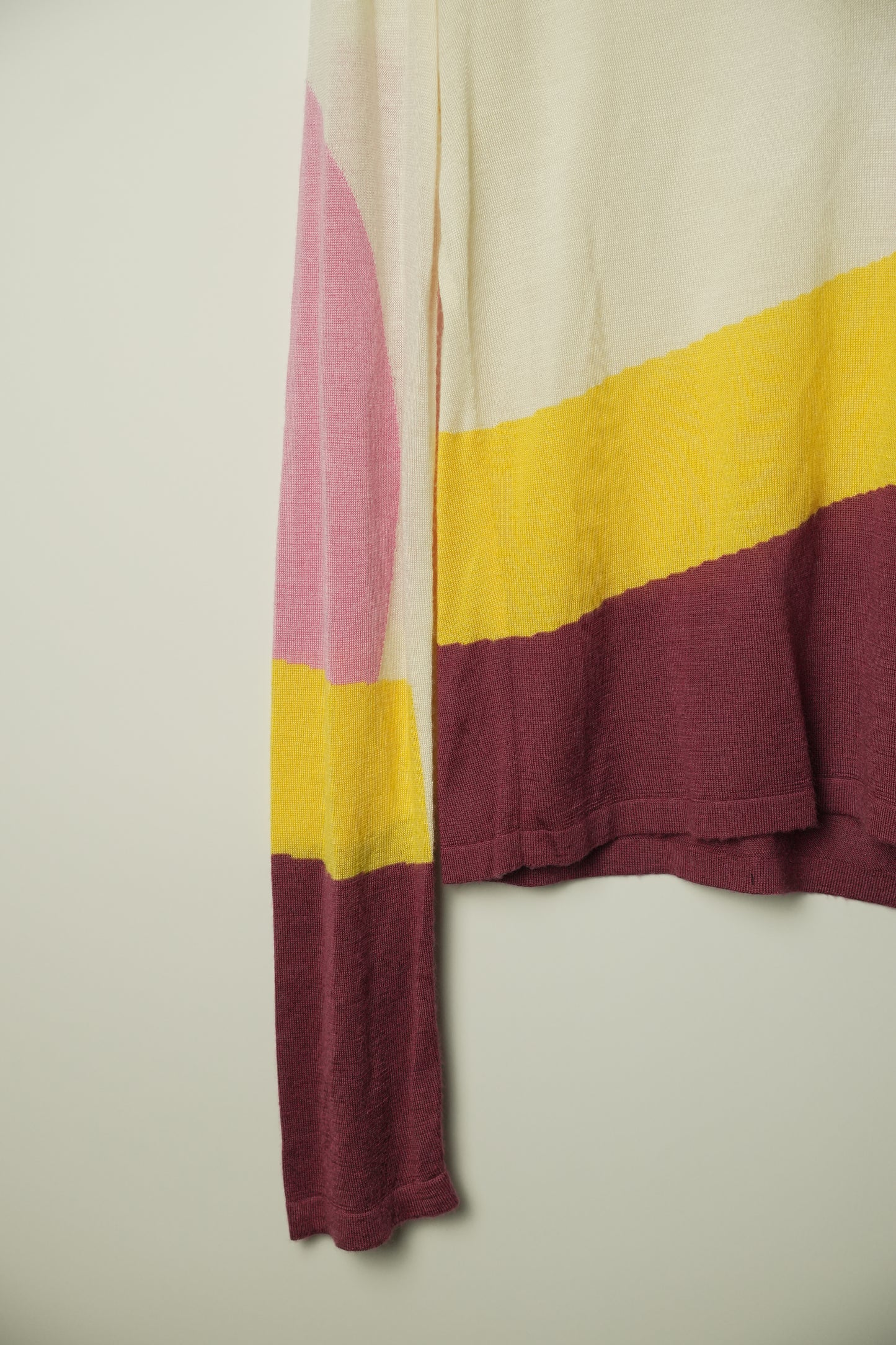 Chanel Colour Block Shape V Neck Knit Sweater