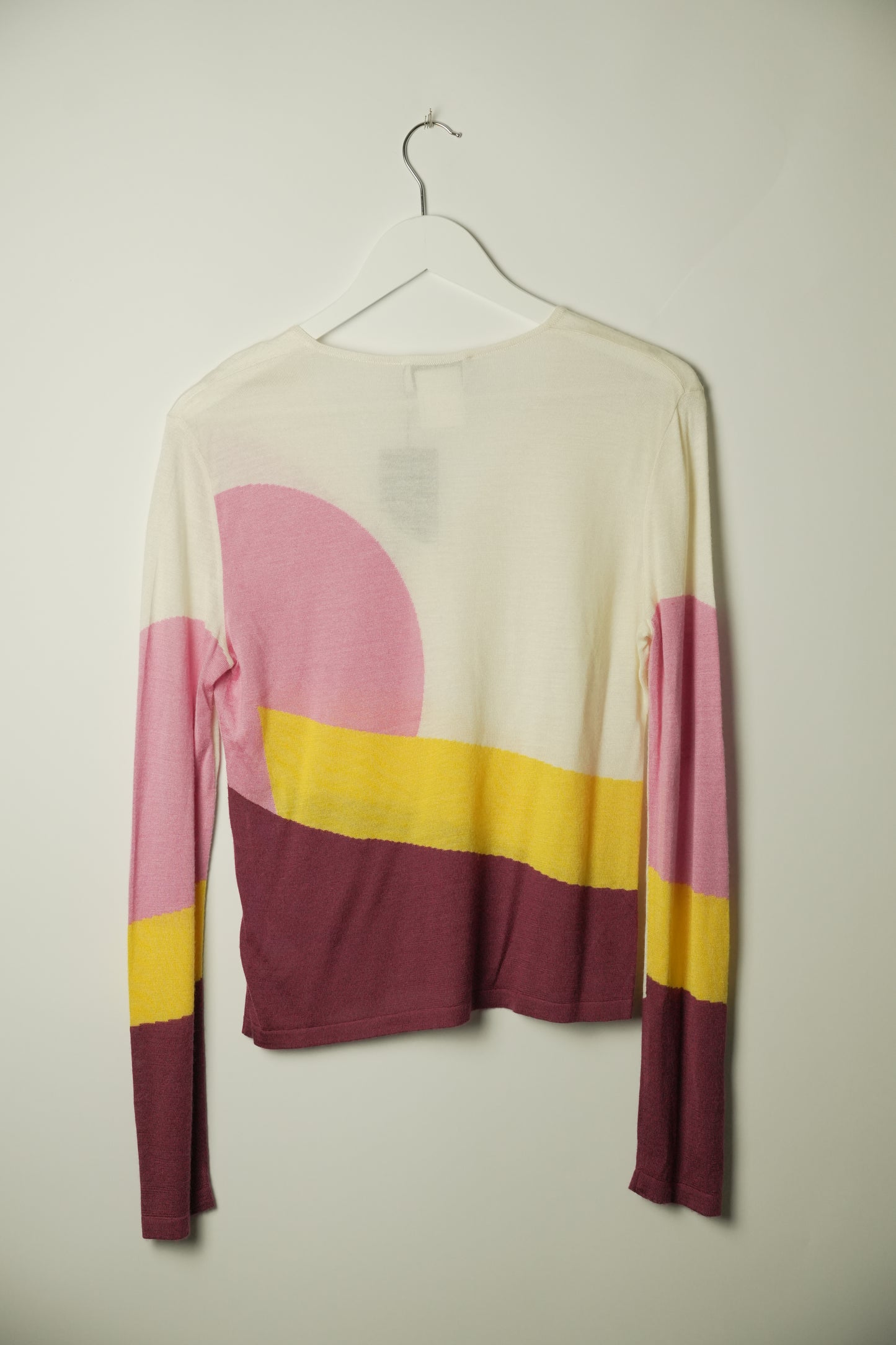 Chanel Colour Block Shape V Neck Knit Sweater
