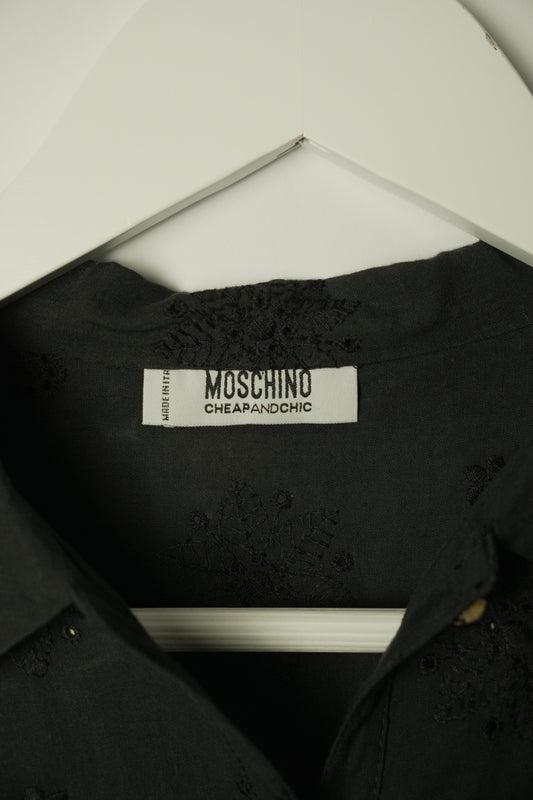 Moschino Cheap and Chic Sless Blouse Crochet Button Down