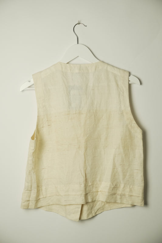 Issey Miyake Linen Sless Vest Top