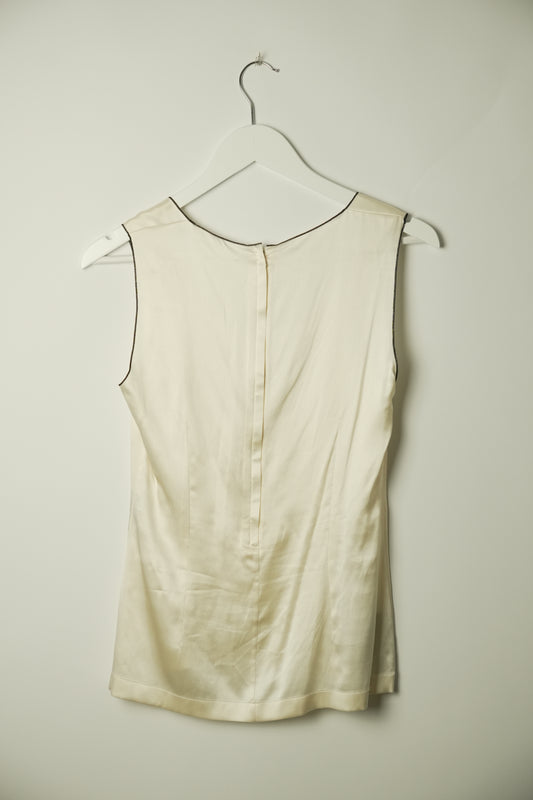 Dolce & Gabbana Silk Sless Rosette Tank