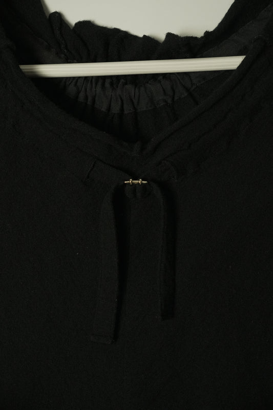 Junya Watanabe Comme Des Garcons SS Bubble Cap Sleeve w Buckle Neckline Top AD2002