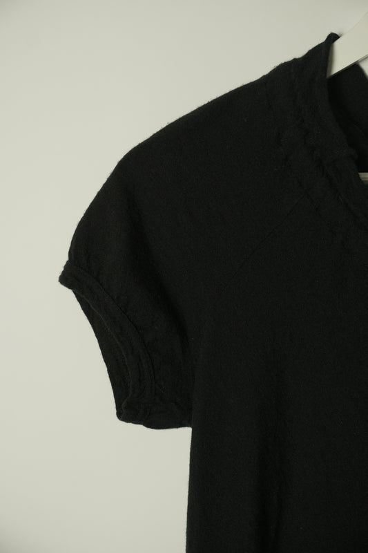 Junya Watanabe Comme Des Garcons SS Bubble Cap Sleeve w Buckle Neckline Top AD2002