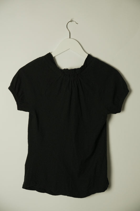 Junya Watanabe Comme Des Garcons SS Bubble Cap Sleeve w Buckle Neckline Top AD2002