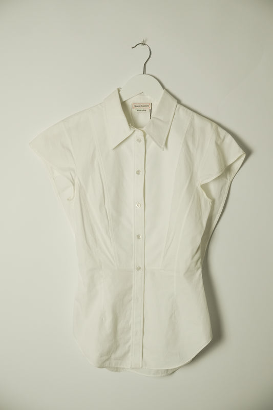 Alexander Mcqueen Large Sless peplum button down blouse