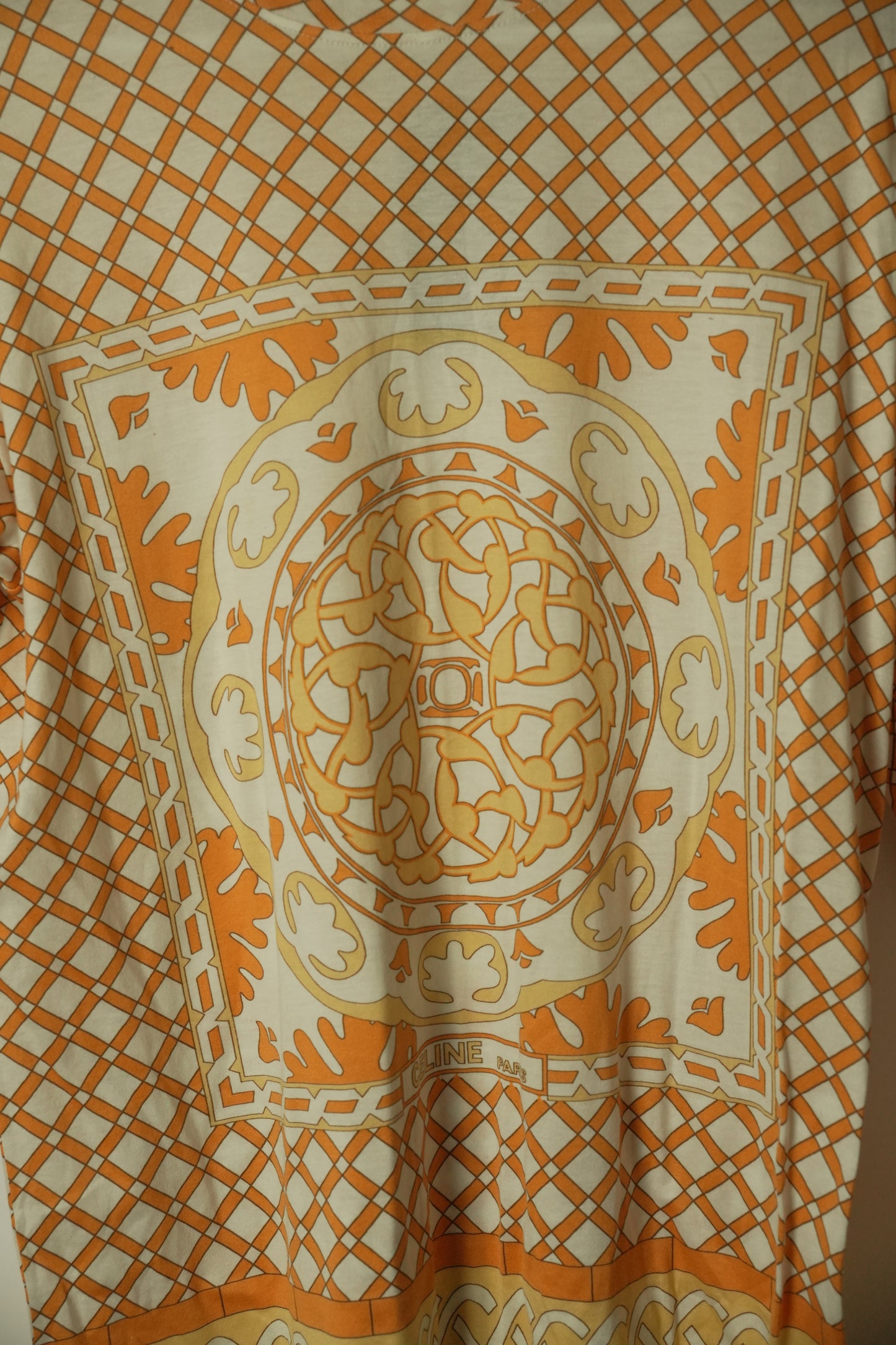 Celine Mosaic Print LS Cotton Top