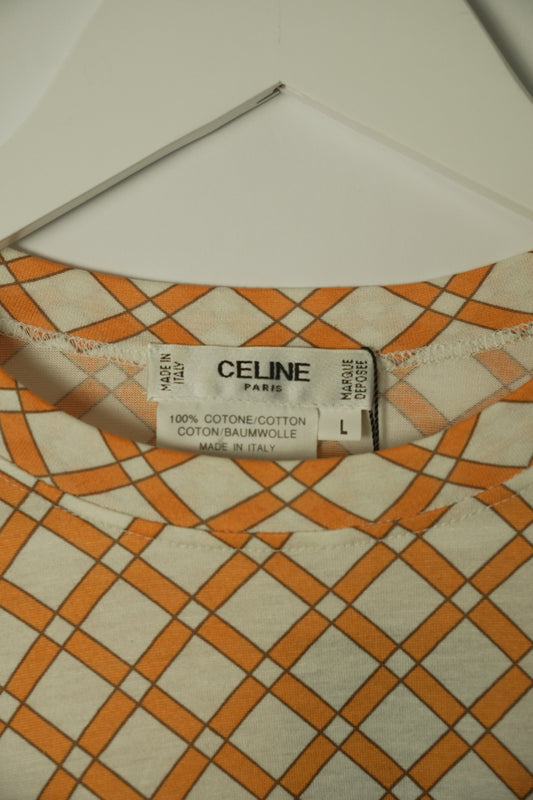 Celine Mosaic Print LS Cotton Top