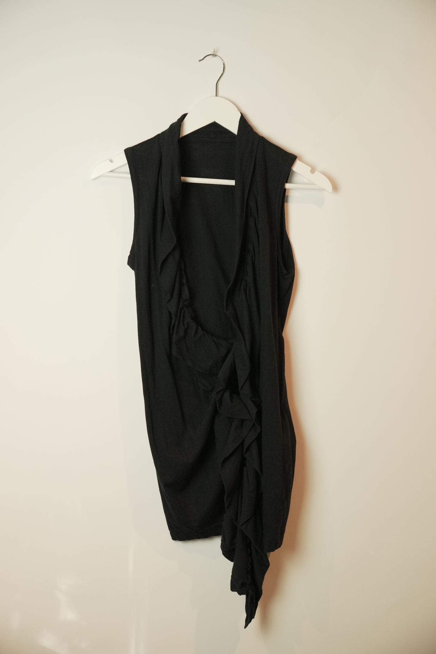 Y's Ruffle Vest Singlet Assymetrical