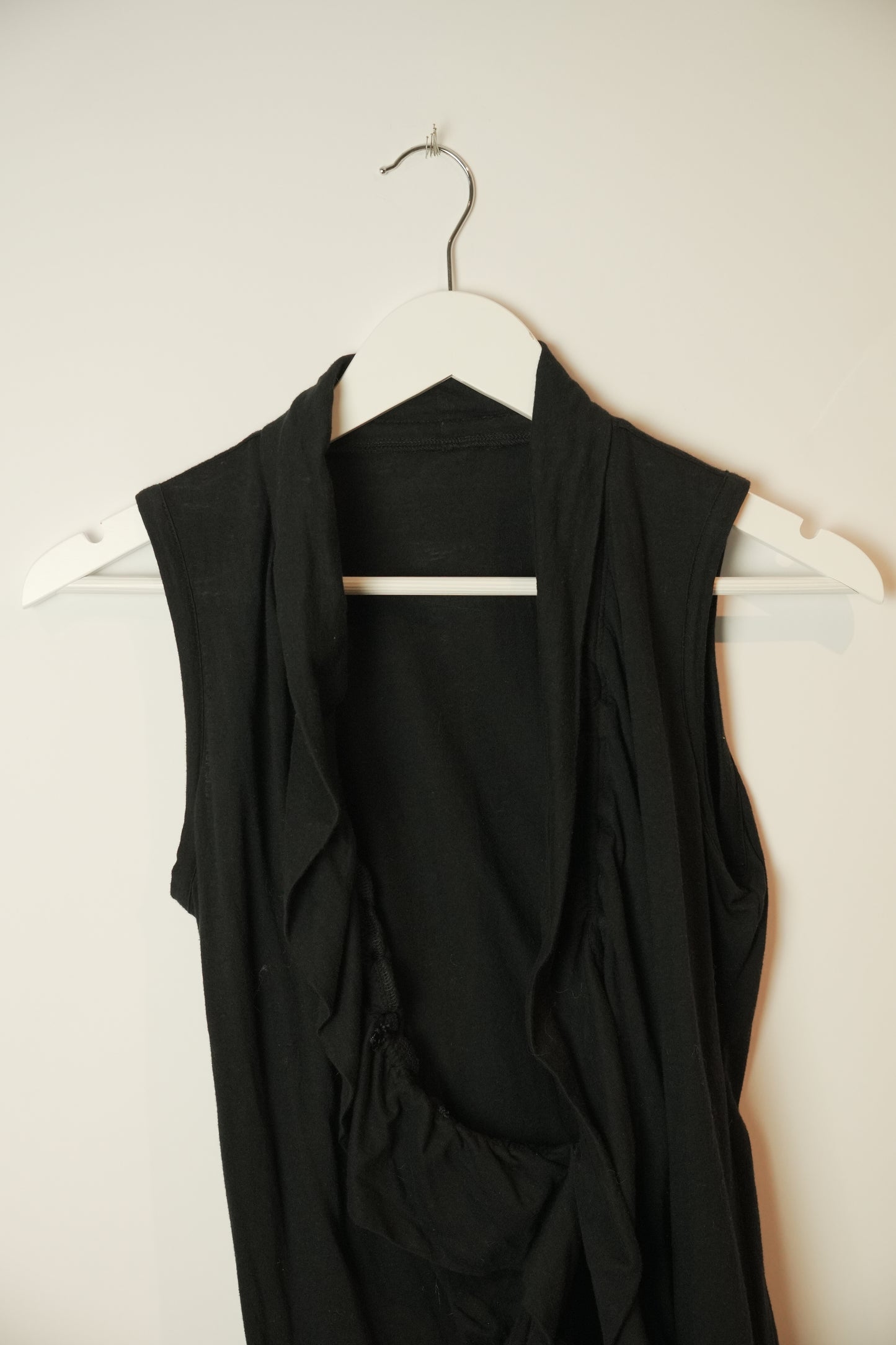 Y's Ruffle Vest Singlet Assymetrical