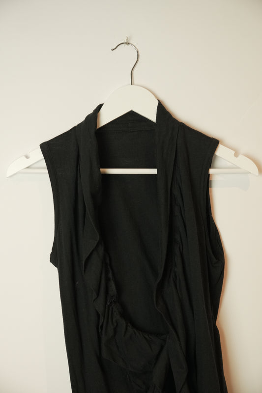 Y's Ruffle Vest Singlet Assymetrical