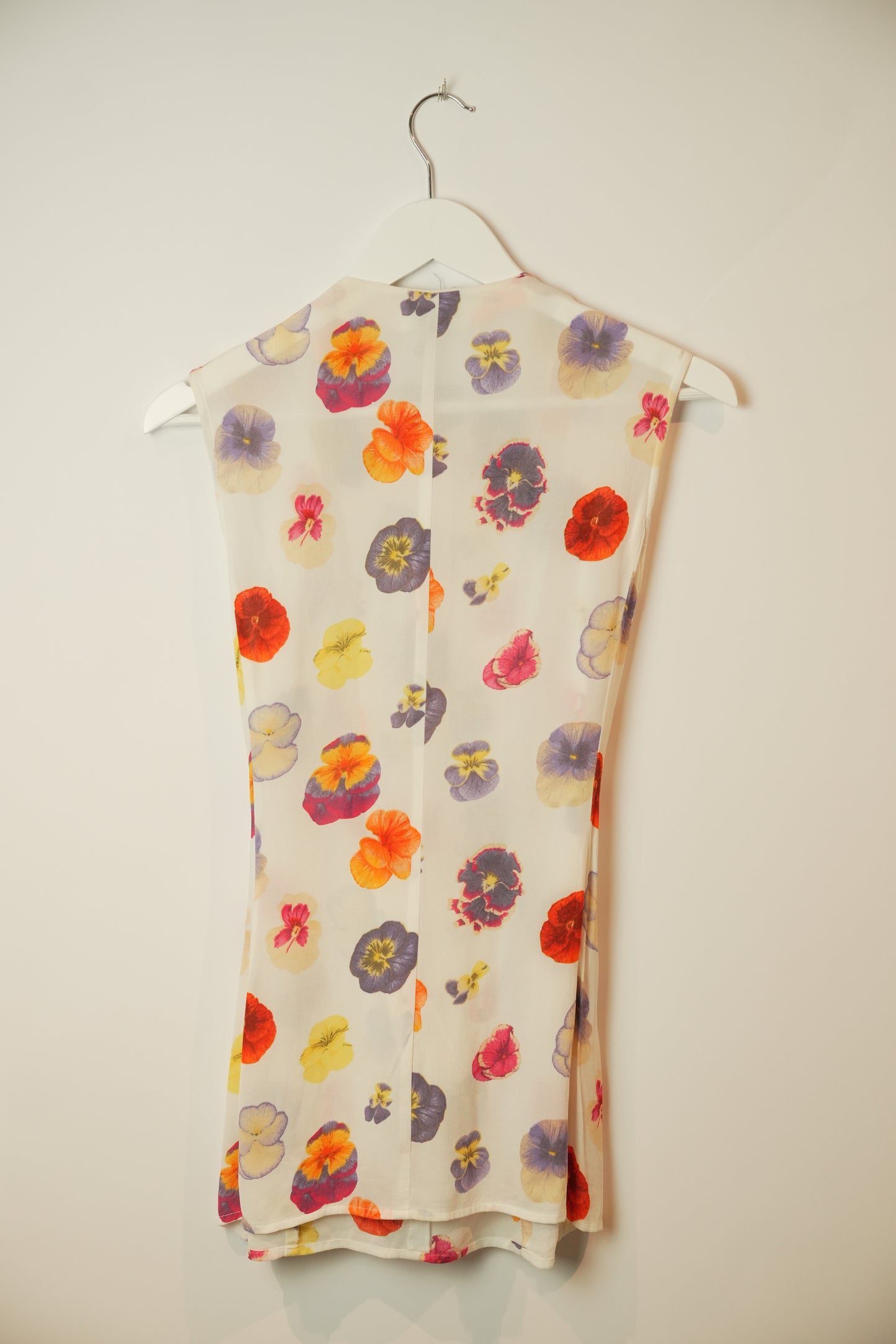 Valentino Floral Button Down Belted Sless Blouse