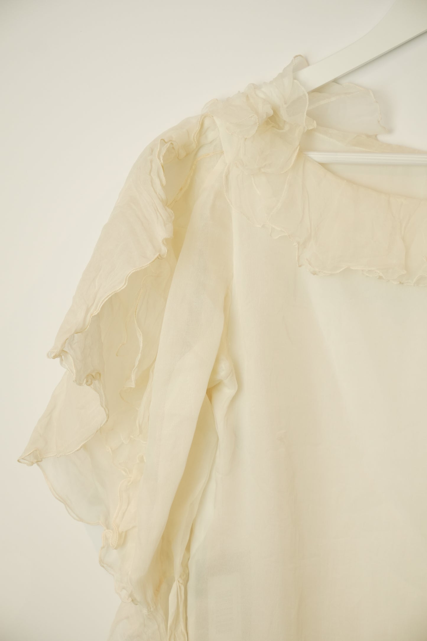Christian Dior ruffled blouse 100% silk top