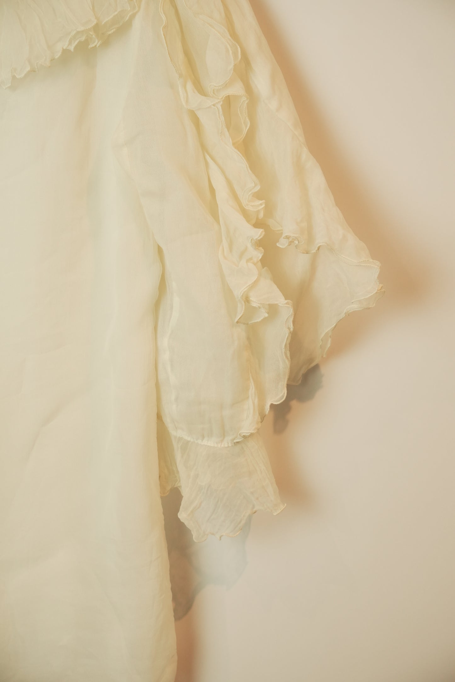 Christian Dior ruffled blouse 100% silk top