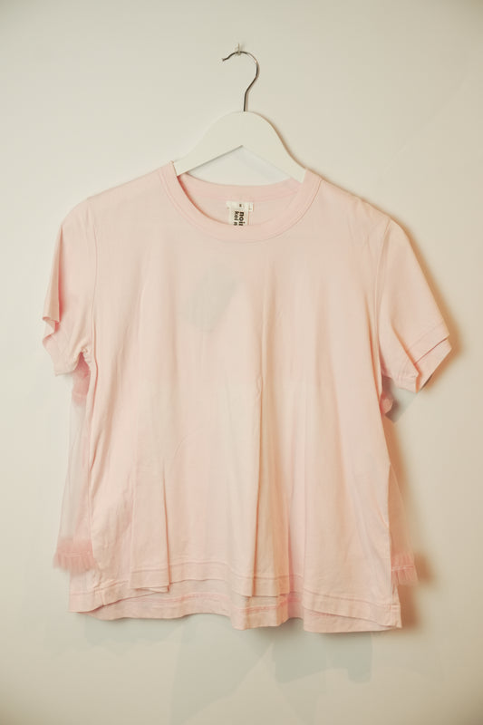 Noir Kei Ninomita Pink Tshirt w tulle ovelay